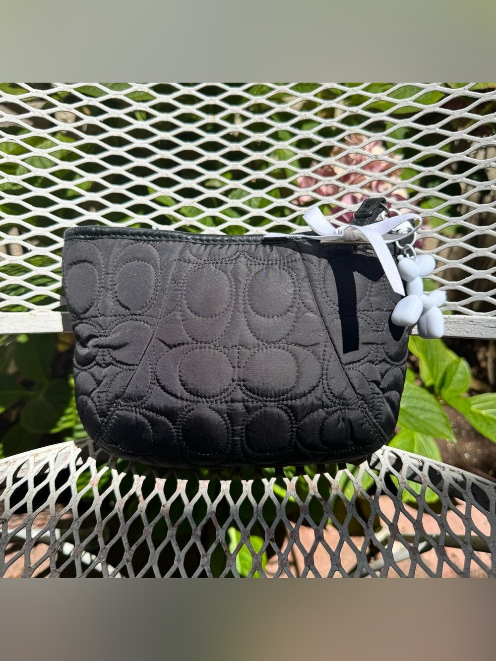 Y2K Coach Monogramed Nylon Pouch